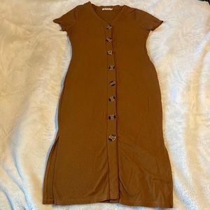 Long button down dress